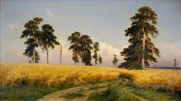 Iván Ivánovich Shishkin Painting - Centeno El campo de trigo paisaje clásico Ivan Ivanovich